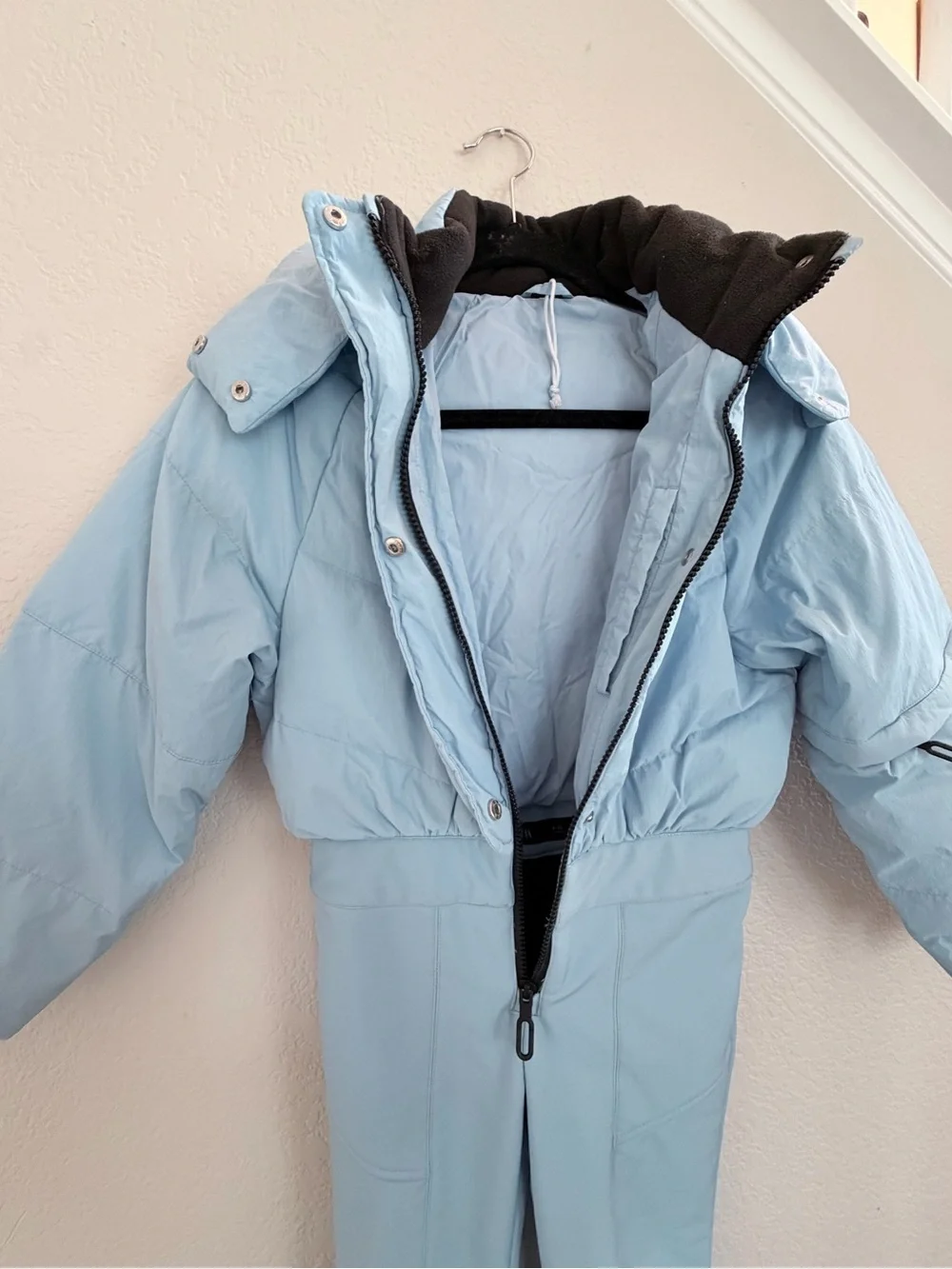 Zara Kids One-Piece Ski Suit Light Blue Size 9-10